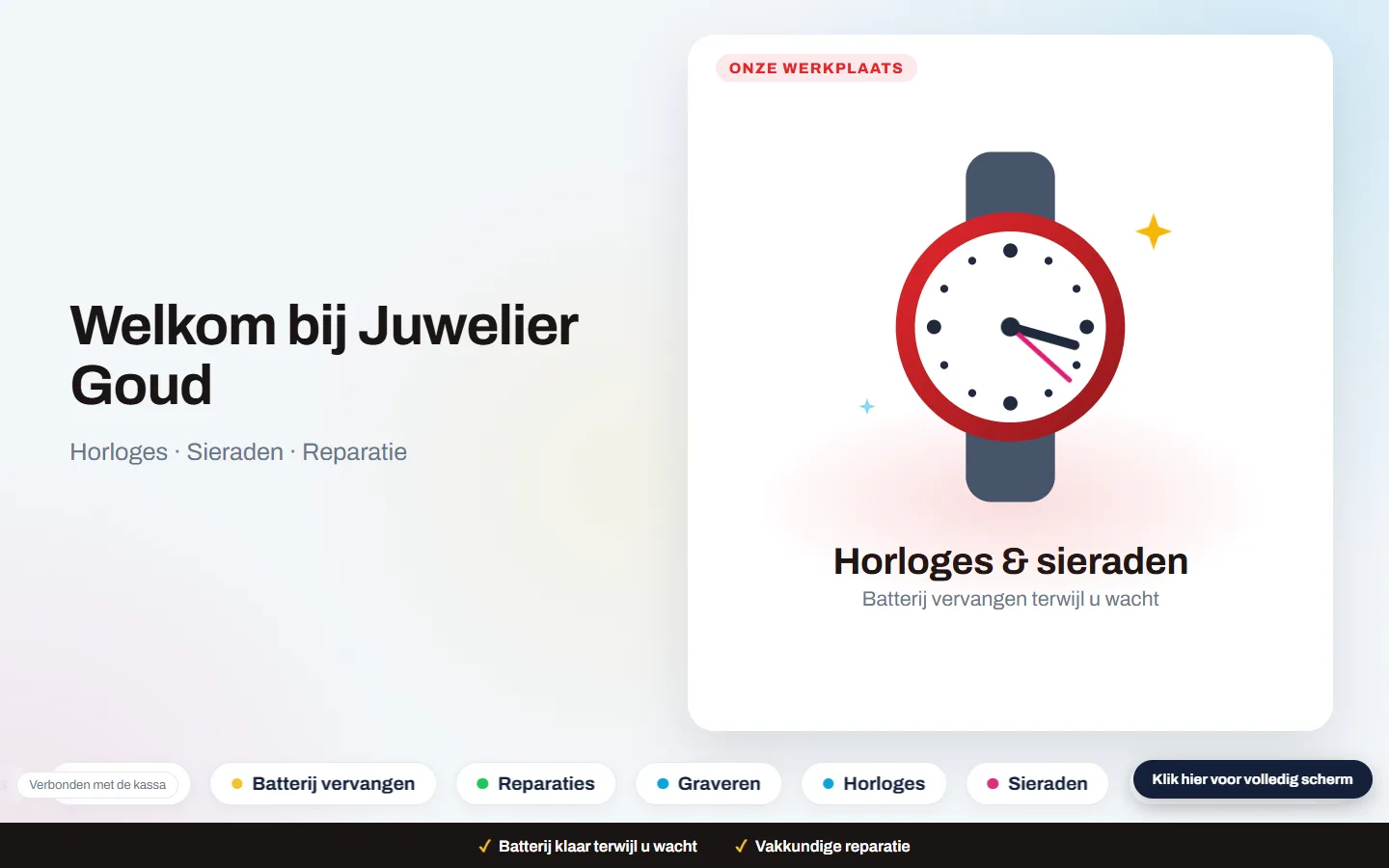 Een tikkend horloge met fonkelende sterretjes.